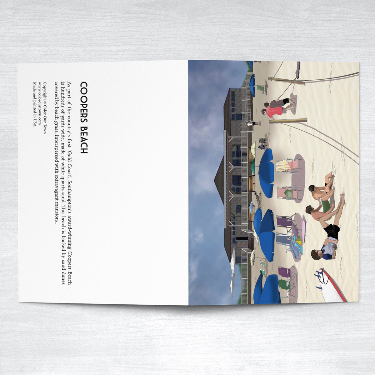 Coopers Beach Hamptons Greeting Card