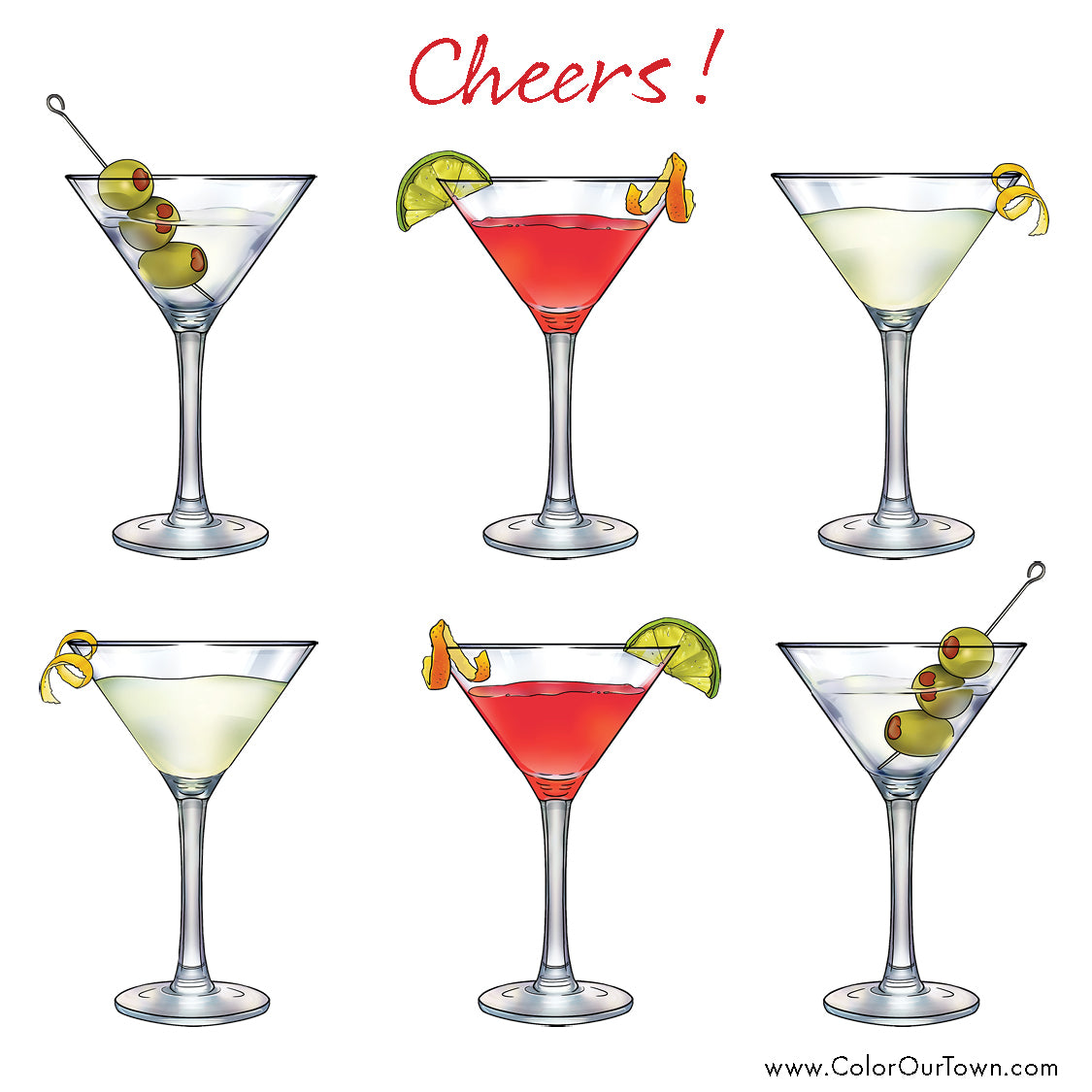Martini Stickers