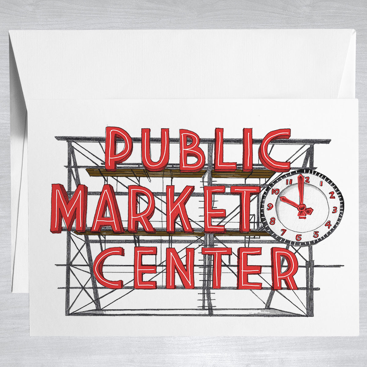 Pike Place Market Greeting Card