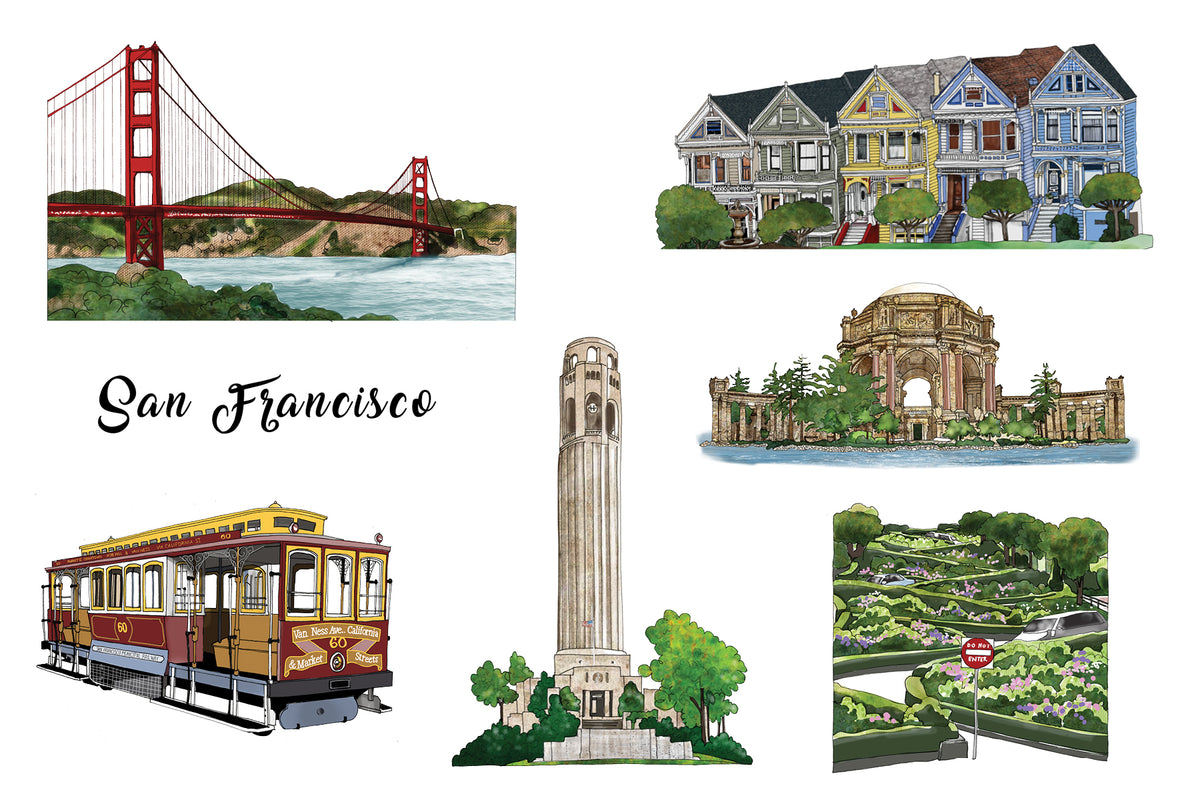 San Francisco Sticker Sheet
