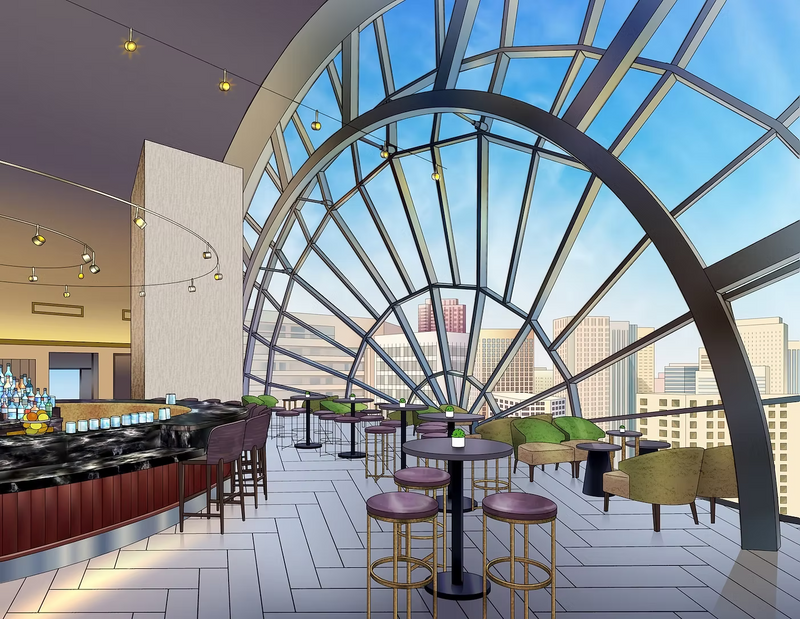 Marriott Marquis San Francisco View Lounge Postcard