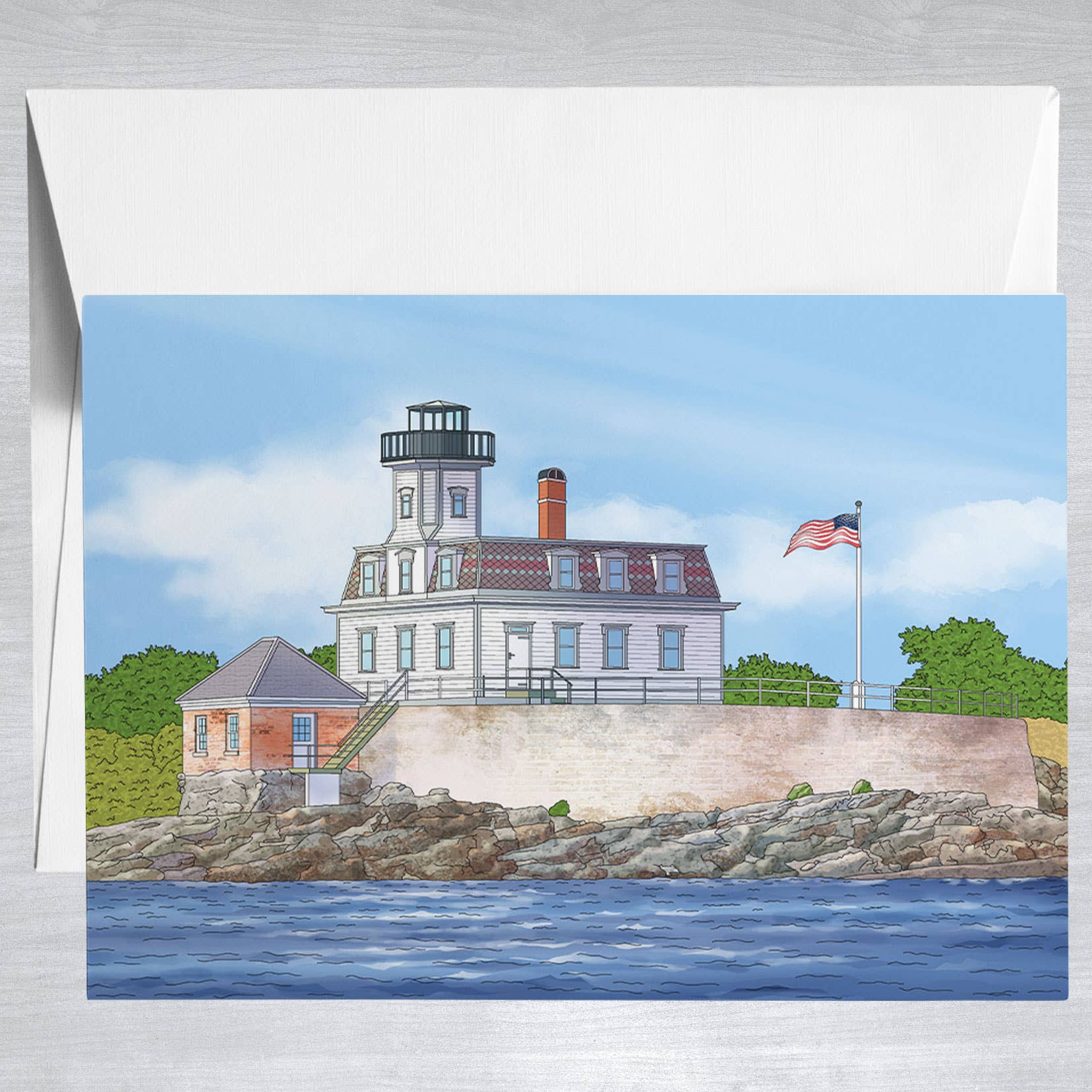 Rose Island Lighthouse  Greeting Card