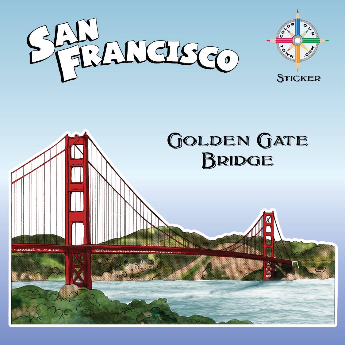 Golden Gate Bridge  Sticker