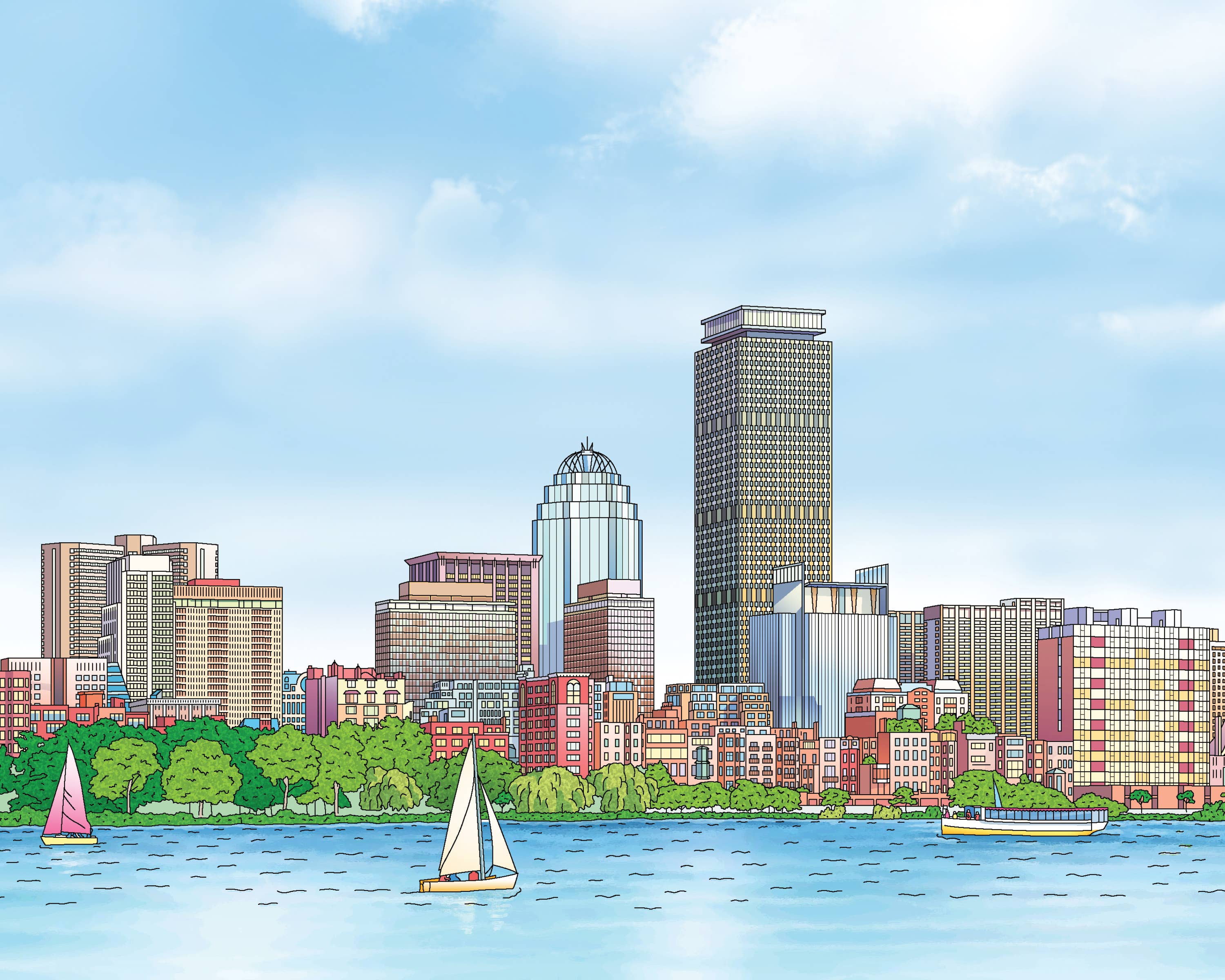 Charles River  Art Print