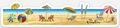 Hamptons Beach Scene Sticker