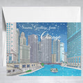 Chicago Riverwalk Holiday  Greeting Card
