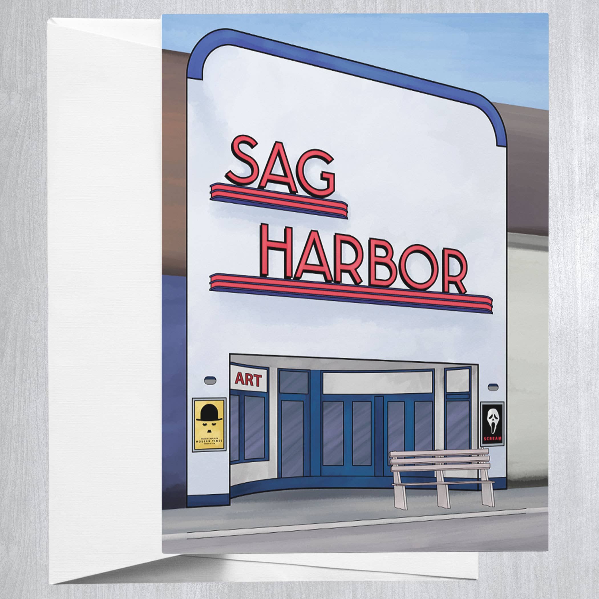Sag Harbor Cinema Vintage  Greeting Card