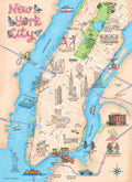 New York City Sticker Map with Sticker Sheet