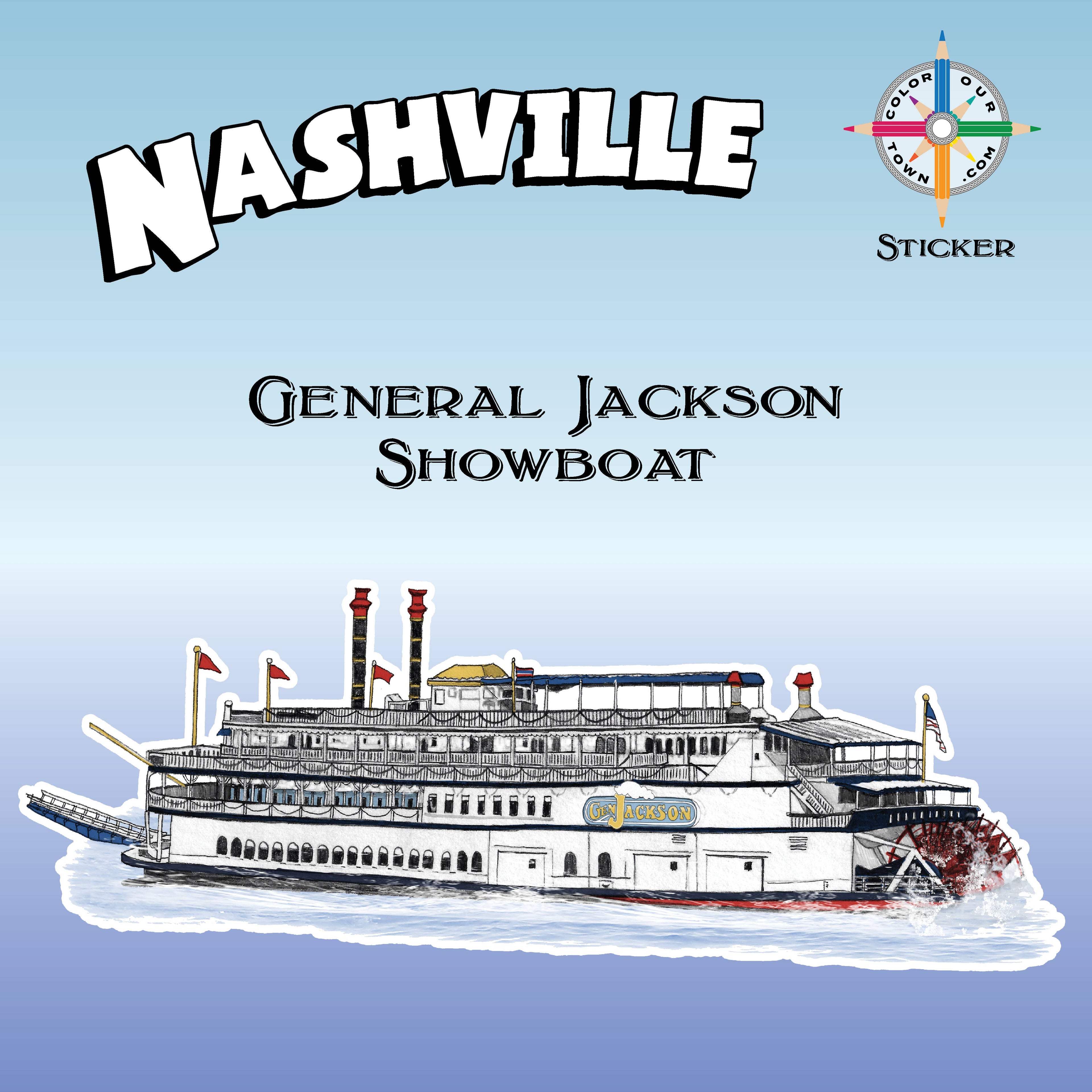 General Jackson Showboat  Sticker