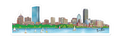 Boston Skyline  Sticker