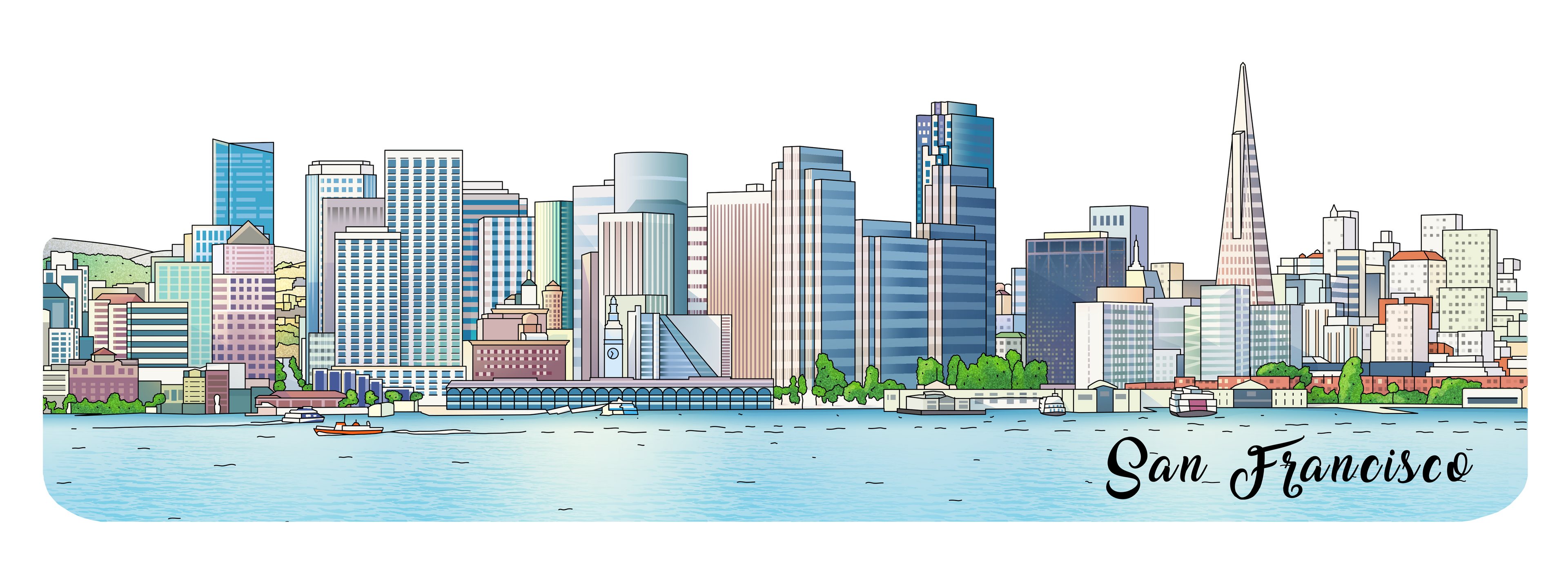 San Francisco Skyline  Sticker