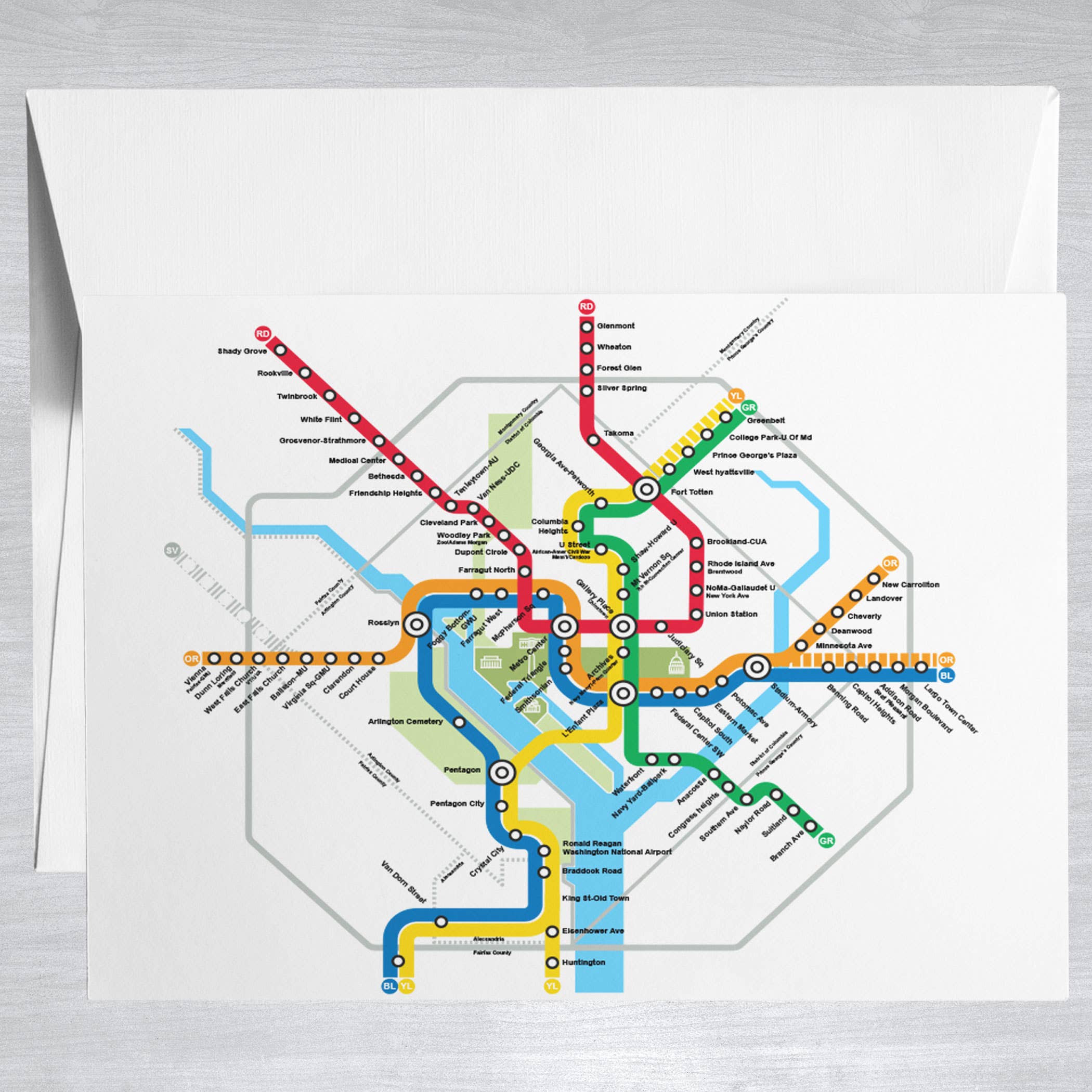 DC Metro  Greeting Card