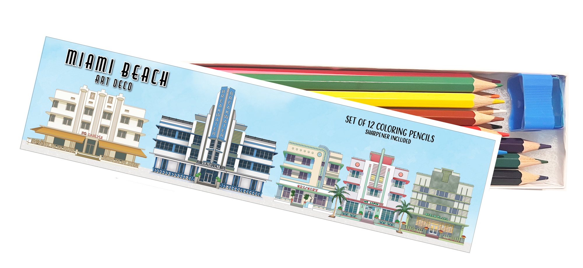 Miami Beach Coloring Pencil Set