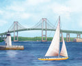 Newport Bridge  Art Print