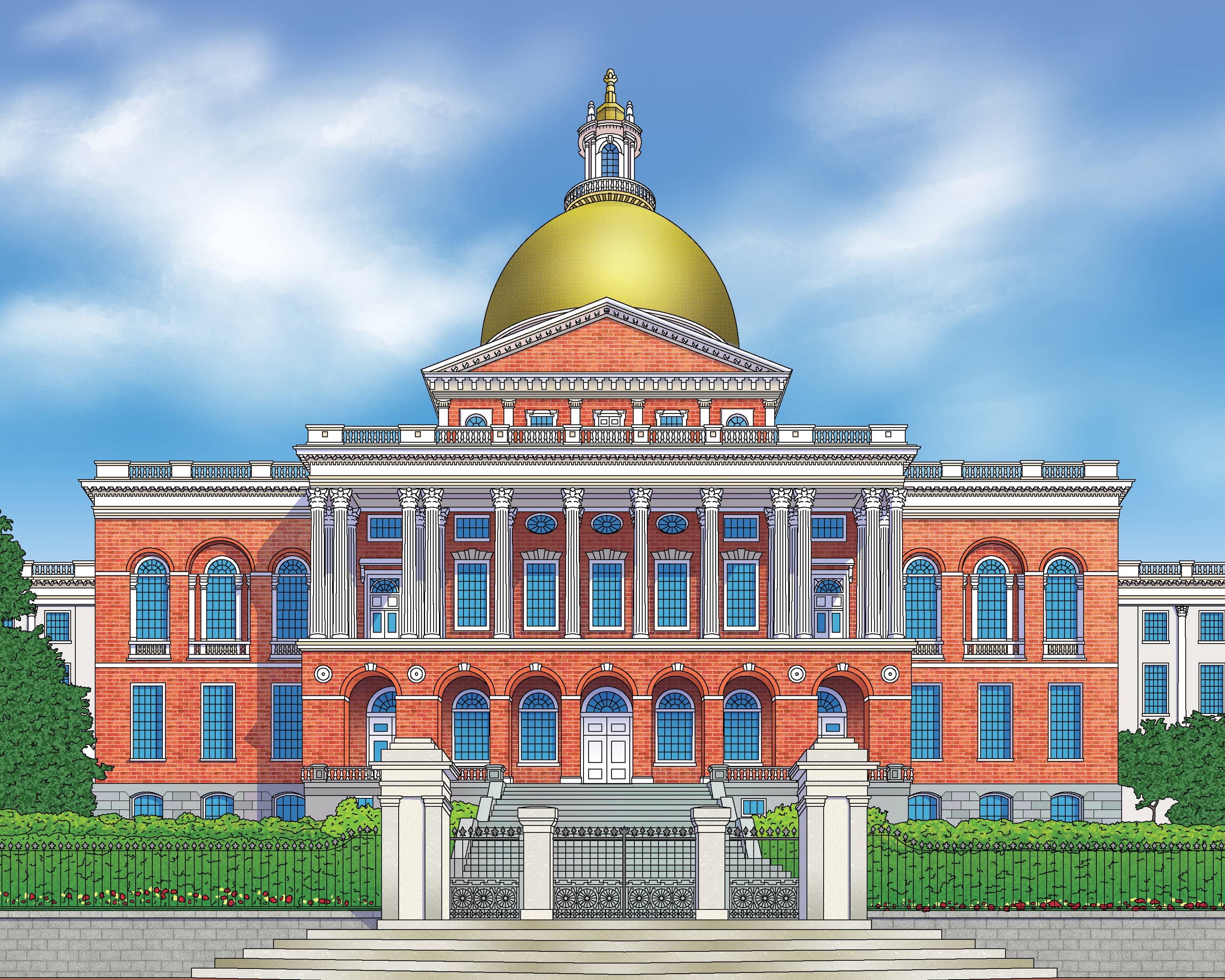 Massachusetts State House  Art Print
