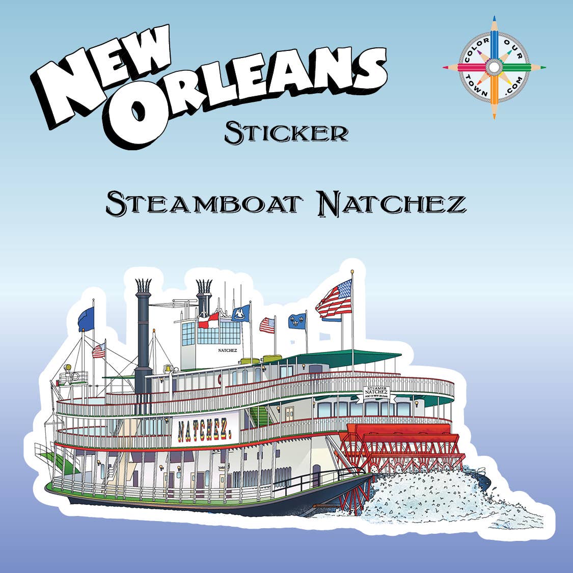 Steamboat Natchez  Sticker
