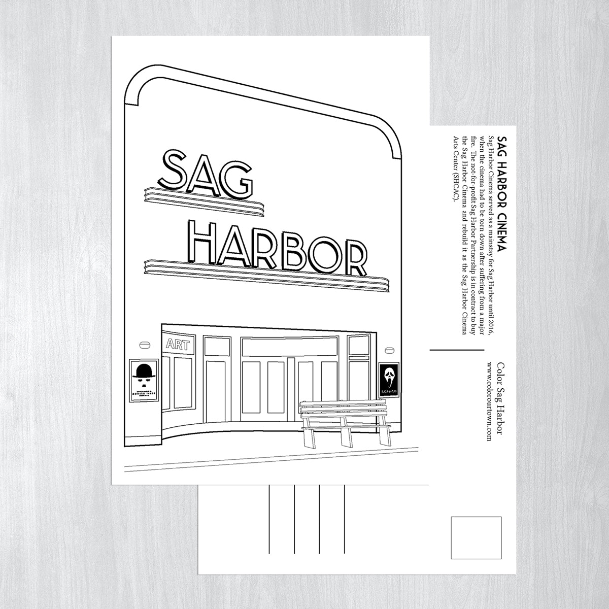 Sag Harbor Coloring Postcards