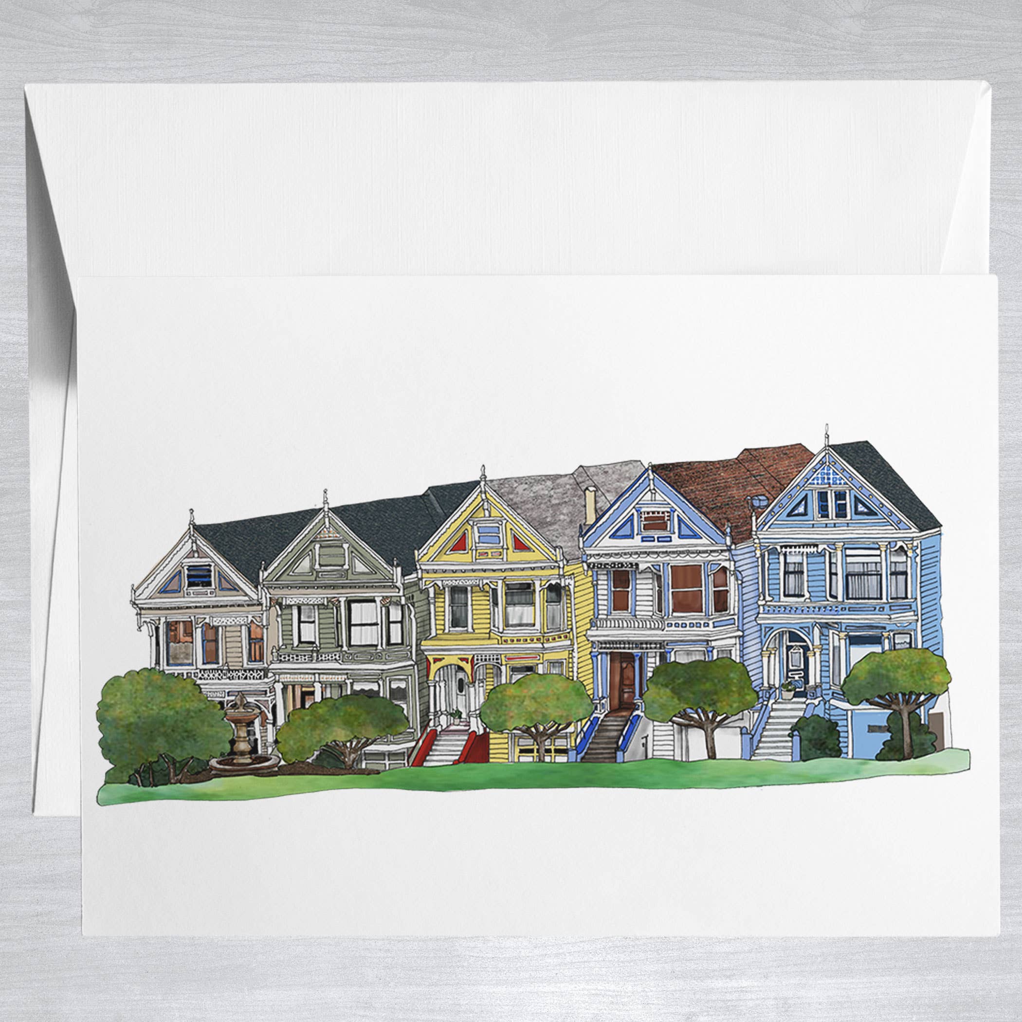 Alamo Square/ Painted Ladies  Greeting Card