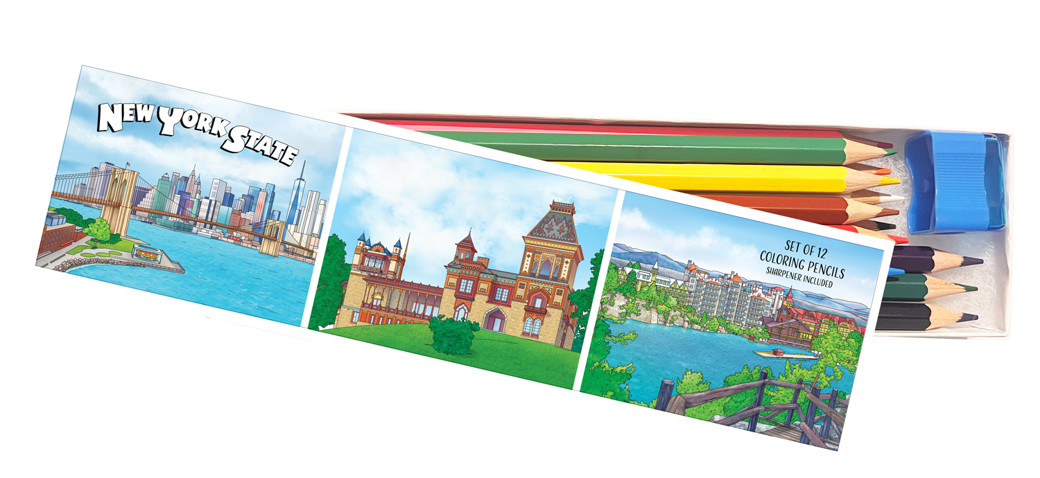 New York State Coloring Pencil Set