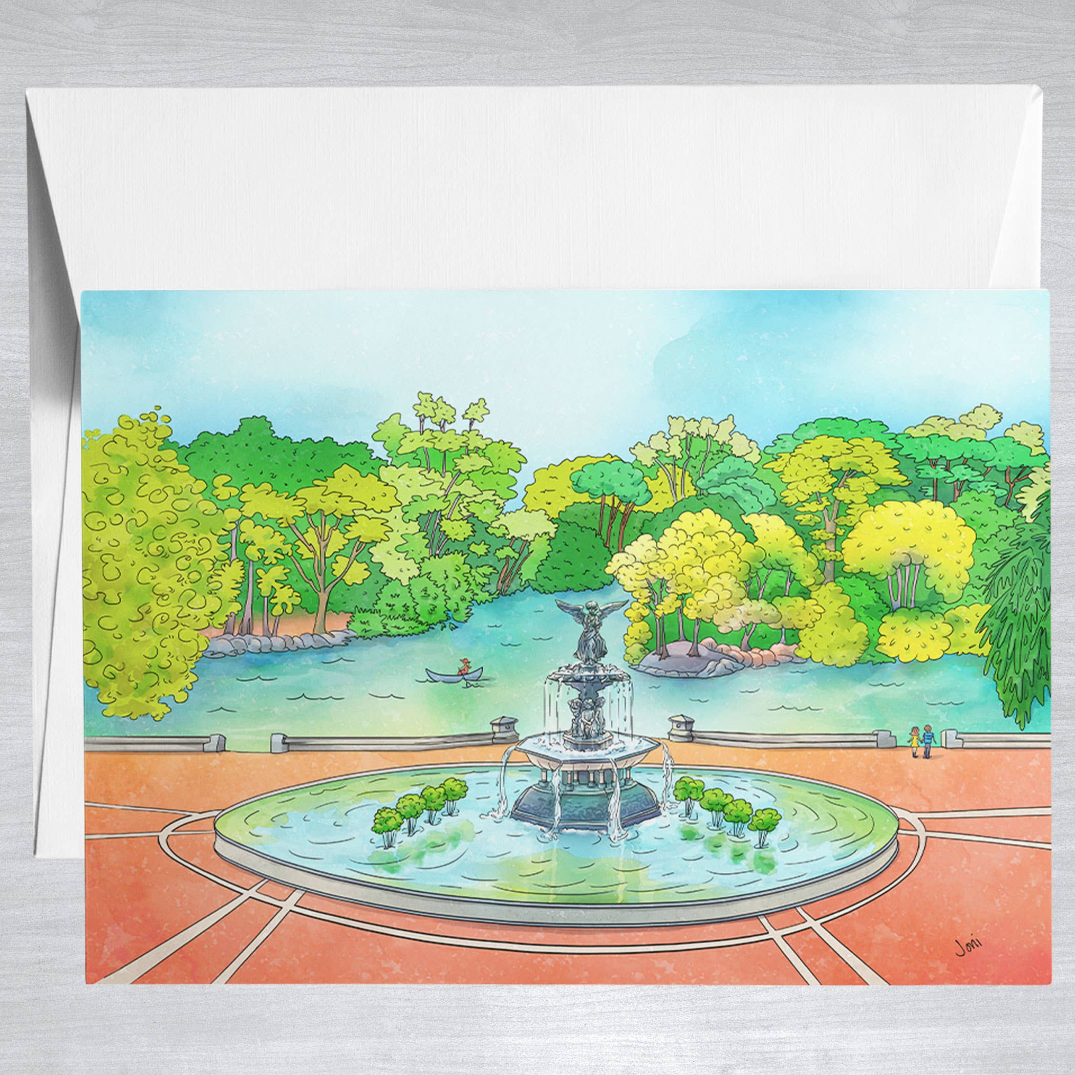 Bethesda Fountain  Greeting Card