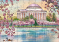 Cherry Blossoms + Jefferson Memorial  Puzzle