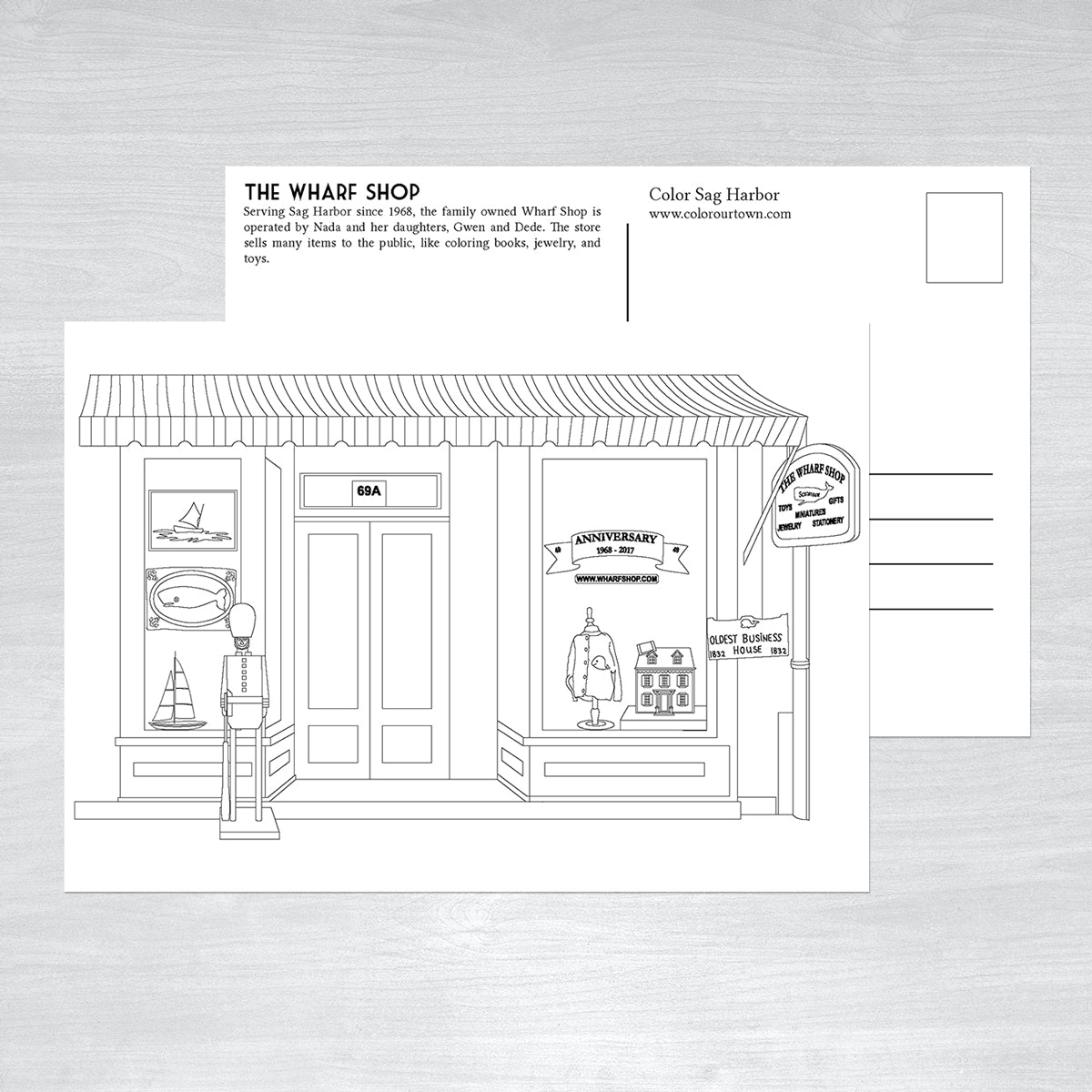 Sag Harbor Coloring Postcards