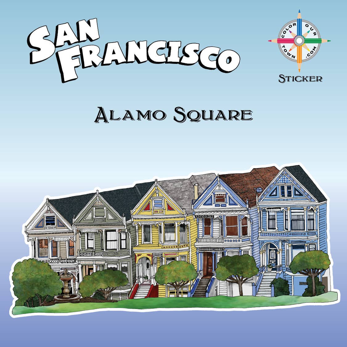 Alamo Square  Sticker