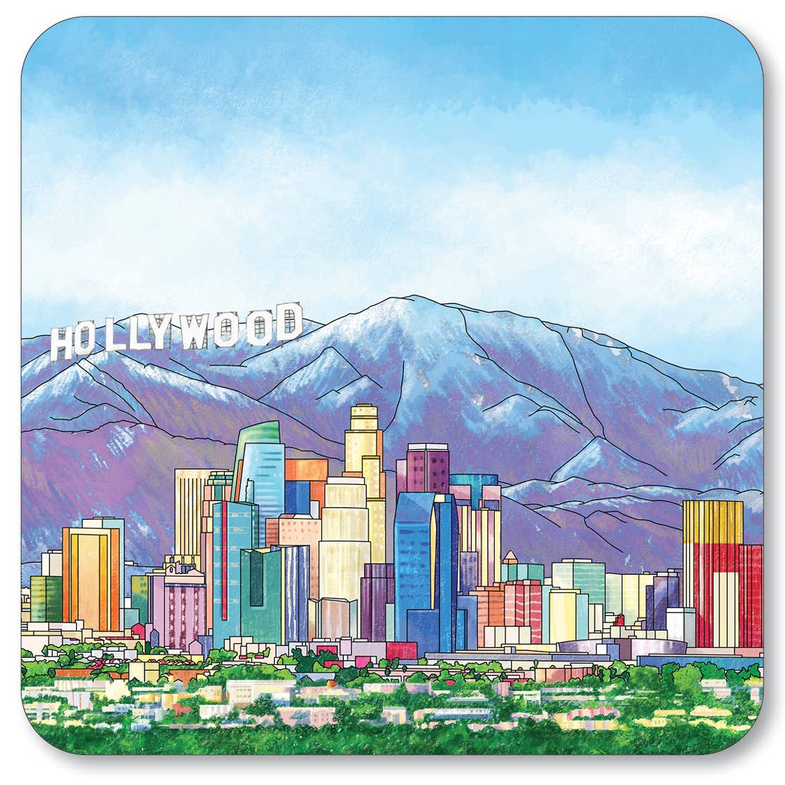 Los Angeles Skyline  Coaster